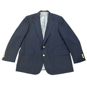 Stafford Men's Navy Jacket Gold Buttons 46R